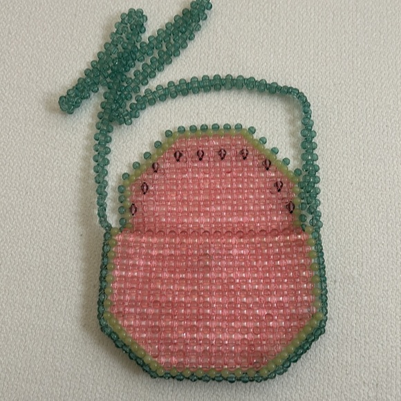 Bouffant’s & Broken Hearts beaded watermelon crossbody bag - Picture 4 of 6